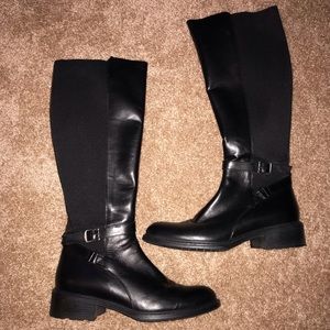 Aquatalia Black leather Riding boots